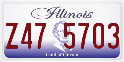 IL license plate Z475703