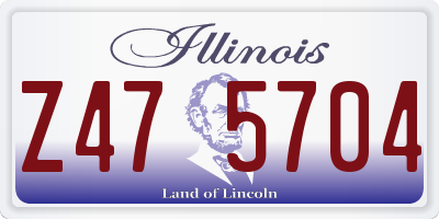 IL license plate Z475704