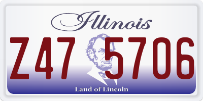 IL license plate Z475706