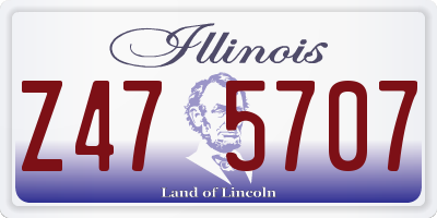 IL license plate Z475707