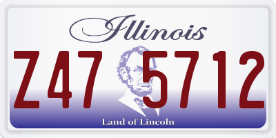 IL license plate Z475712