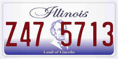 IL license plate Z475713