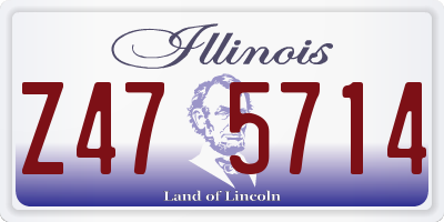 IL license plate Z475714