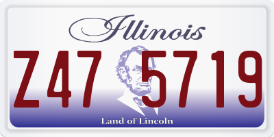IL license plate Z475719