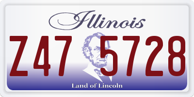 IL license plate Z475728