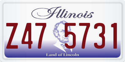 IL license plate Z475731