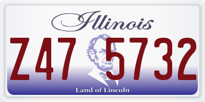 IL license plate Z475732