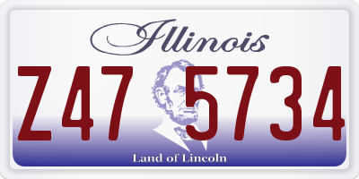 IL license plate Z475734