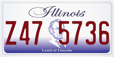 IL license plate Z475736