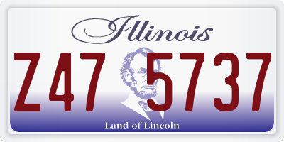 IL license plate Z475737