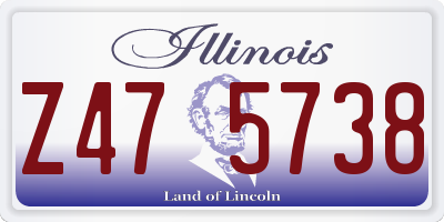 IL license plate Z475738