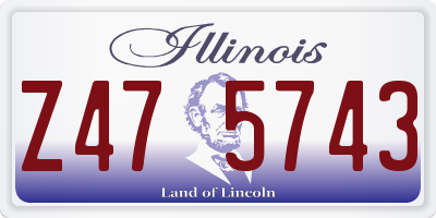 IL license plate Z475743
