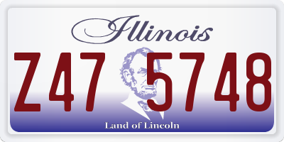 IL license plate Z475748