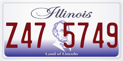IL license plate Z475749
