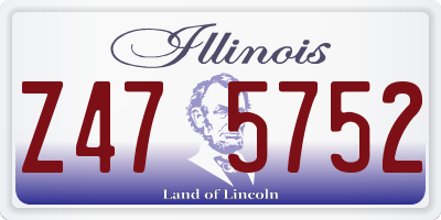 IL license plate Z475752