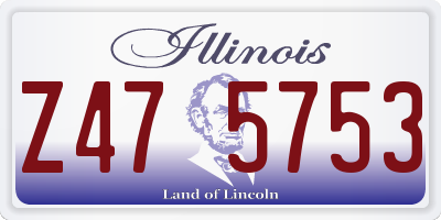 IL license plate Z475753