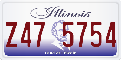 IL license plate Z475754