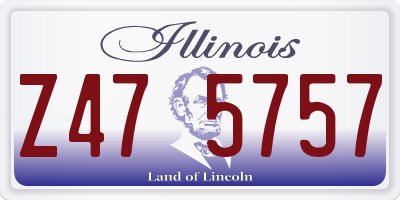 IL license plate Z475757