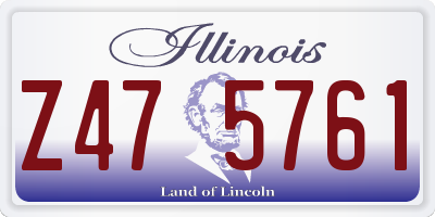 IL license plate Z475761