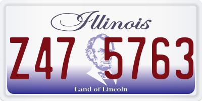 IL license plate Z475763