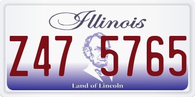IL license plate Z475765