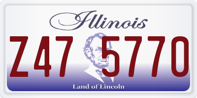 IL license plate Z475770