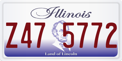 IL license plate Z475772