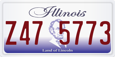 IL license plate Z475773