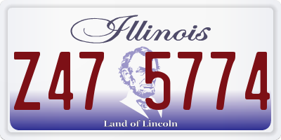 IL license plate Z475774
