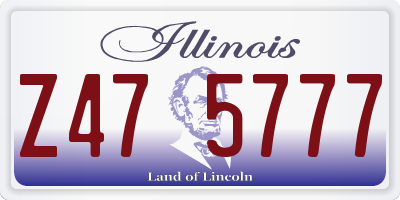 IL license plate Z475777