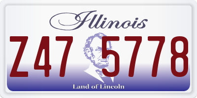 IL license plate Z475778