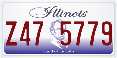 IL license plate Z475779