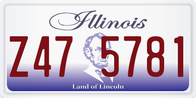 IL license plate Z475781