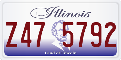 IL license plate Z475792