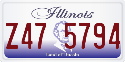 IL license plate Z475794