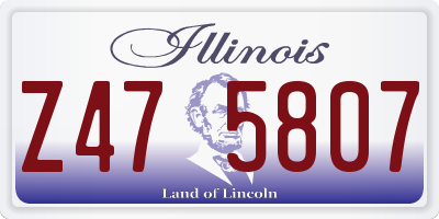 IL license plate Z475807