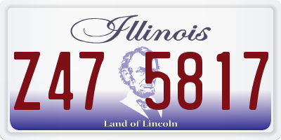 IL license plate Z475817
