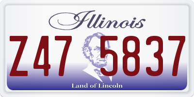 IL license plate Z475837