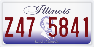 IL license plate Z475841