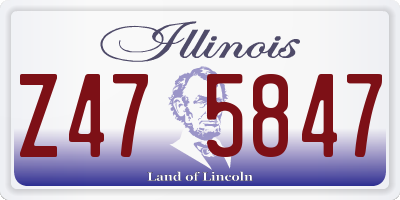 IL license plate Z475847