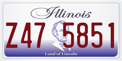 IL license plate Z475851