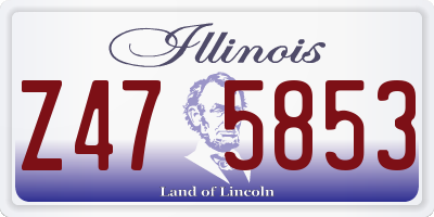 IL license plate Z475853