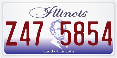 IL license plate Z475854