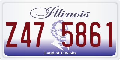 IL license plate Z475861