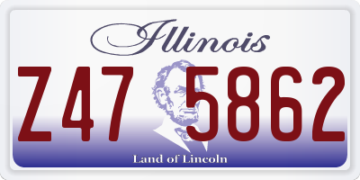 IL license plate Z475862