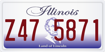 IL license plate Z475871