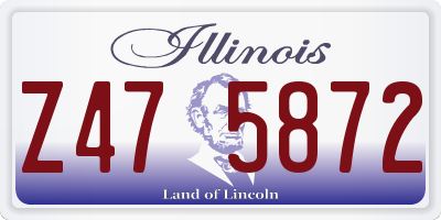 IL license plate Z475872