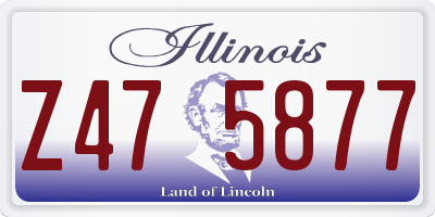 IL license plate Z475877