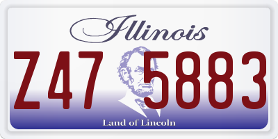 IL license plate Z475883