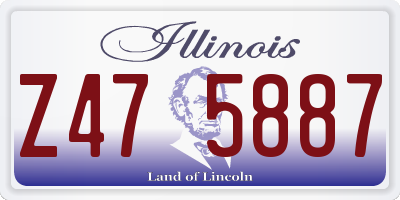 IL license plate Z475887